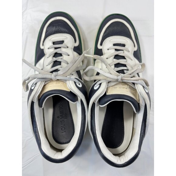 Louis Vuitton Tower Low Top Dark Blue/White Leather Sneakers Mens Size 8 - Picture 11 of 16